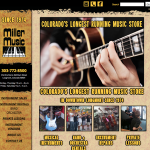 Miller Music web design, Longmont, Colorado