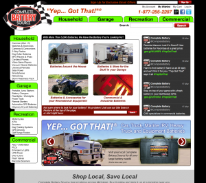 Michigan Based Complete Battery Source web design